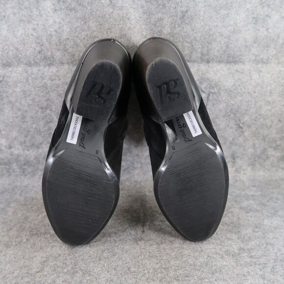 Paul Green Shoes Womens 7.5 Bootie Jada Tassel Black Leather Water Resistant Zip - Picture 13 of 16